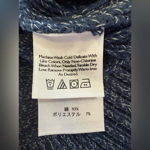 Eddie Bauer Men’s 3/4 Zip Navy Blue Stripped Long Sleeve Pullover Sweater - XXL - Picture 6 of 9